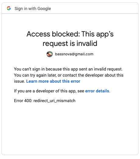 Access blocked