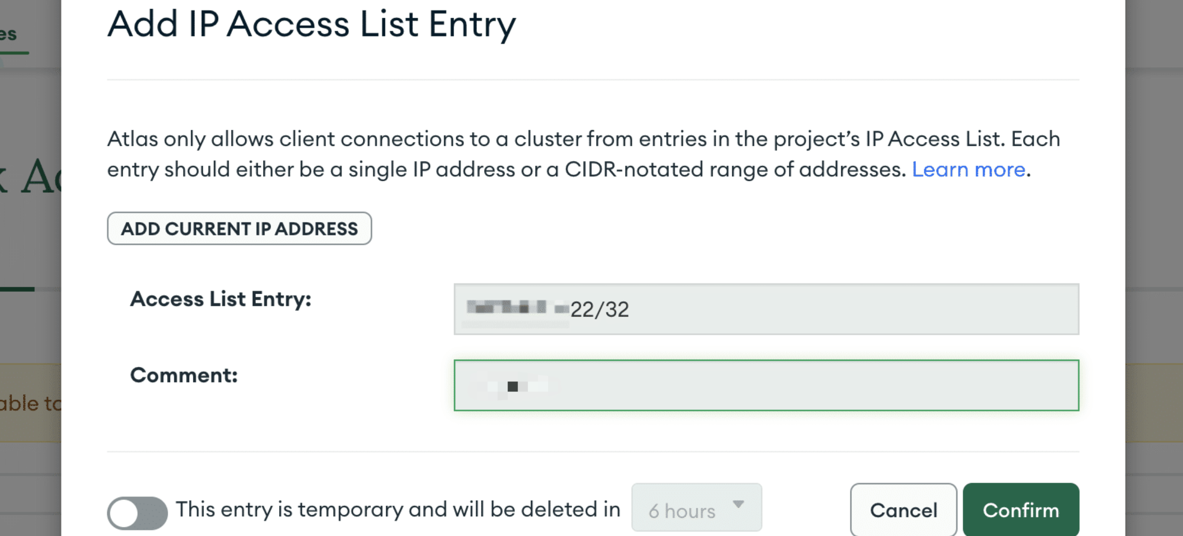 Setting Network Whitelist